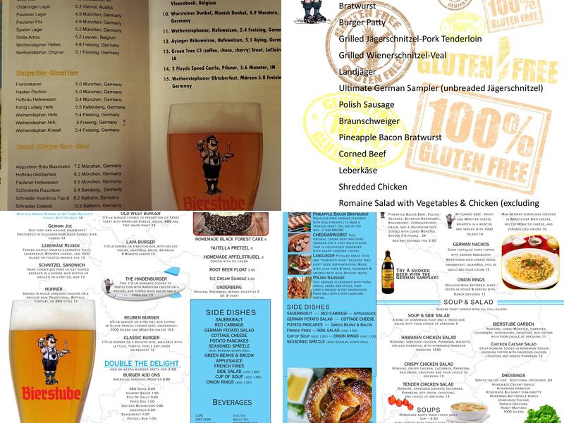 Bierstube Moline Menu