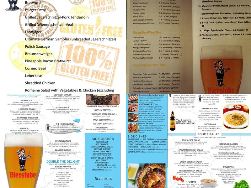 Bierstube Moline Menu