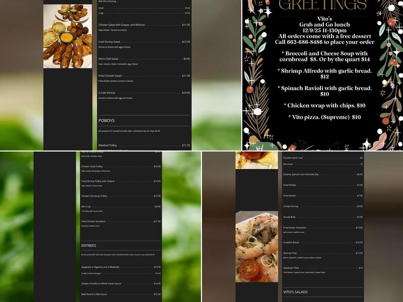 Vito's Marketplace Menu