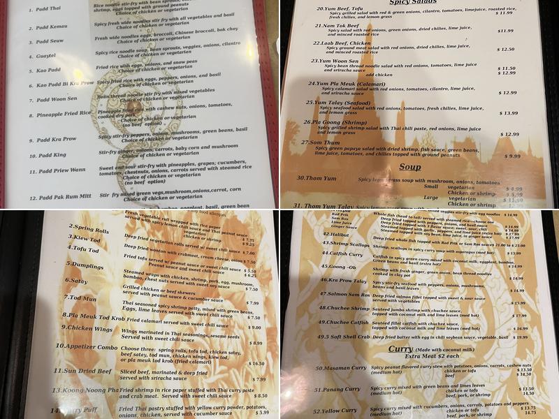 Thai Spice Menu