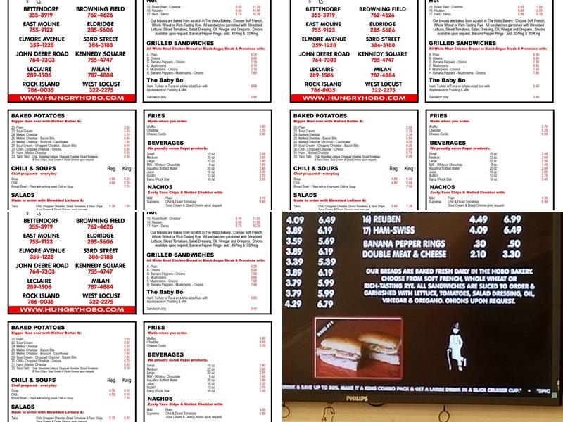 Hungry Hobo Menu