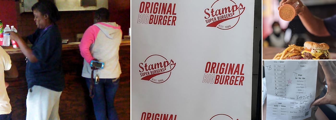 Stamps Super Burgers Menu