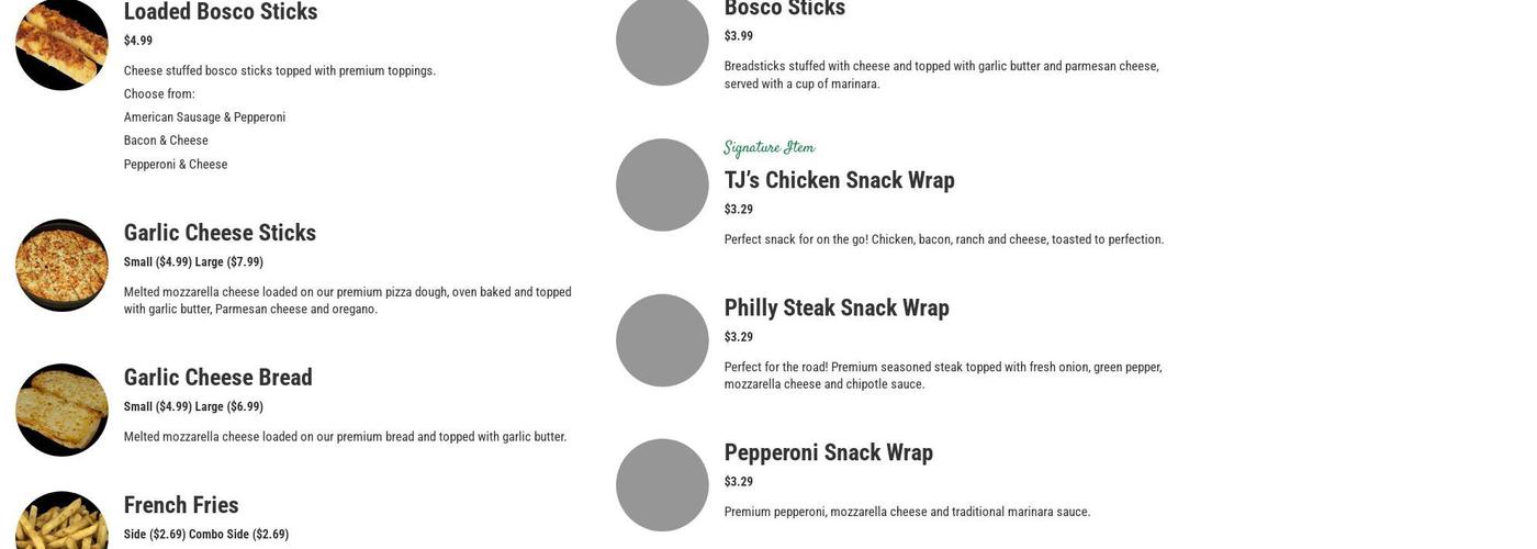 Elmo's Pizza & Subs Menu