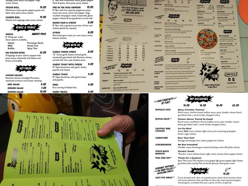 River Bend Pizza Menu