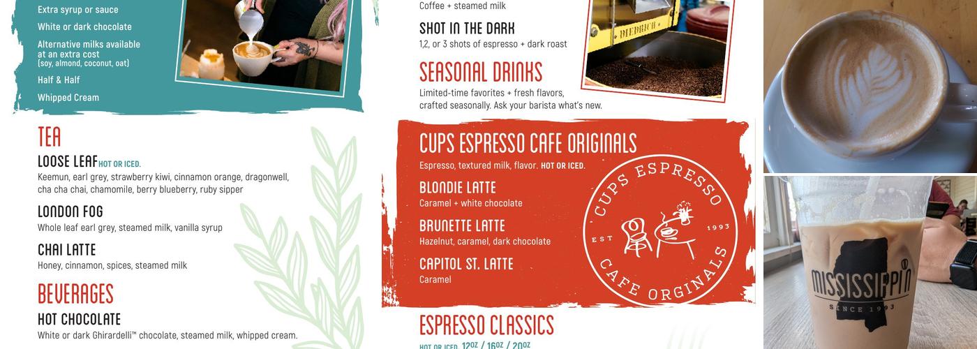 Cups | An Espresso Café Menu