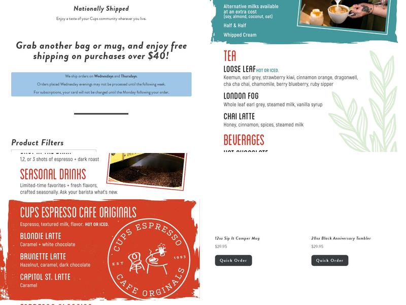 Cups | An Espresso Café Menu