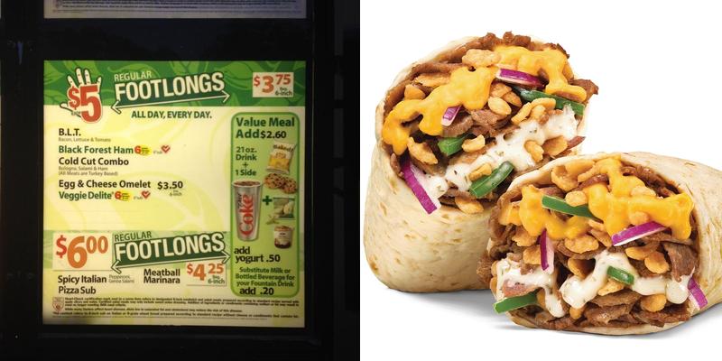 Subway Menu