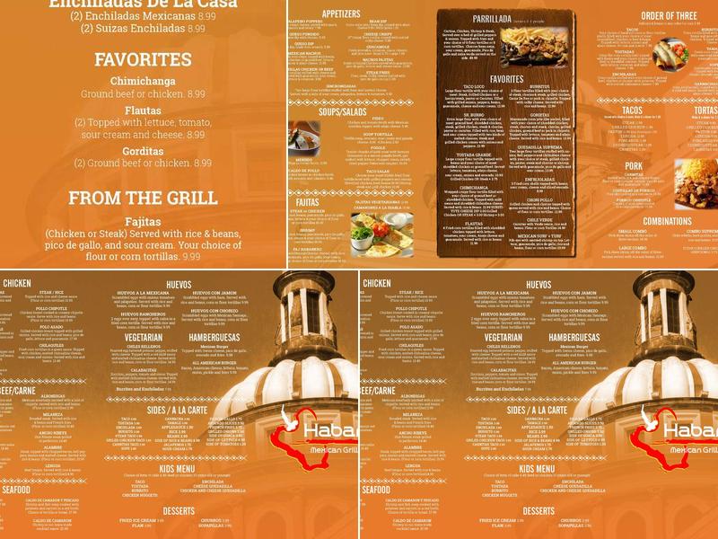 Habanero's Menu