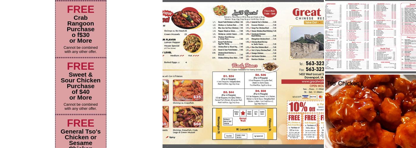 Great Wall Menu