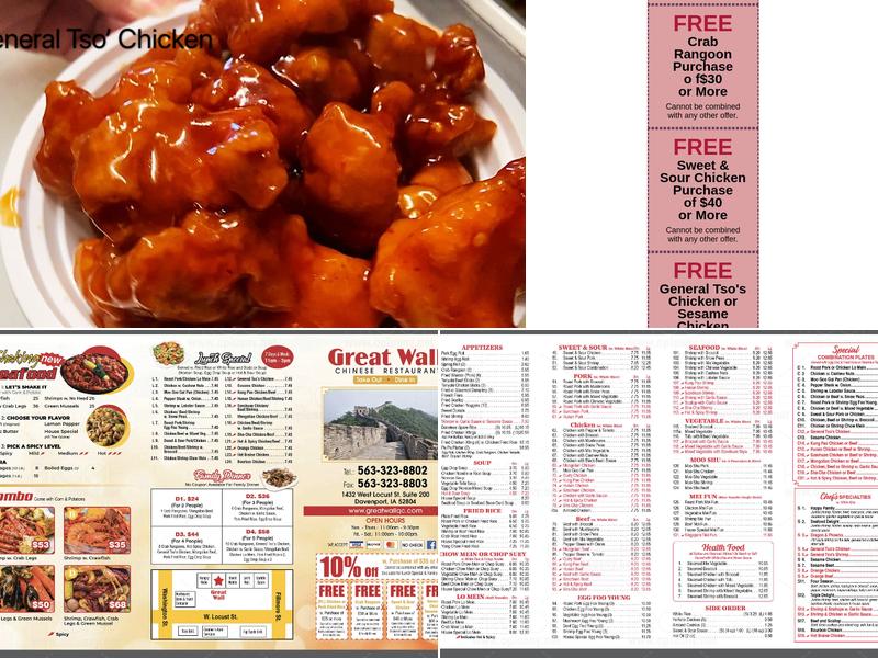 Great Wall Menu