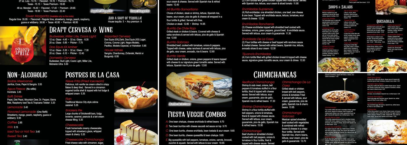 Cebolla's Mexican Grill Menu