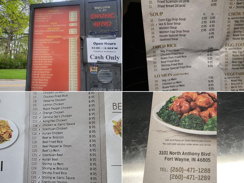 Chung King Express Gourmet Chinese Food Menu