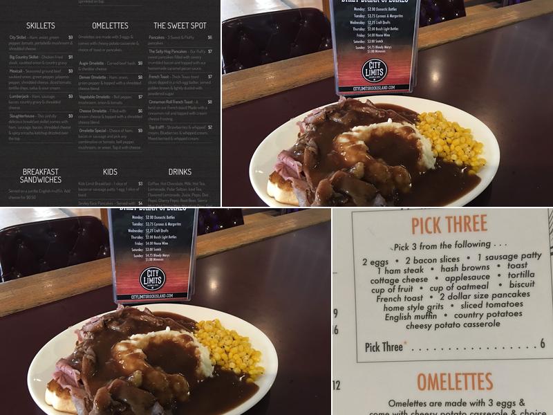 City Limits Saloon & Grill Menu