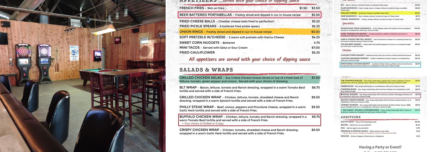 Railhouse Bar & Grill Menu