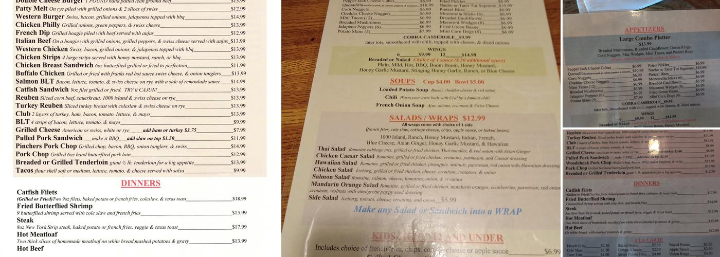 The Logger House Menu