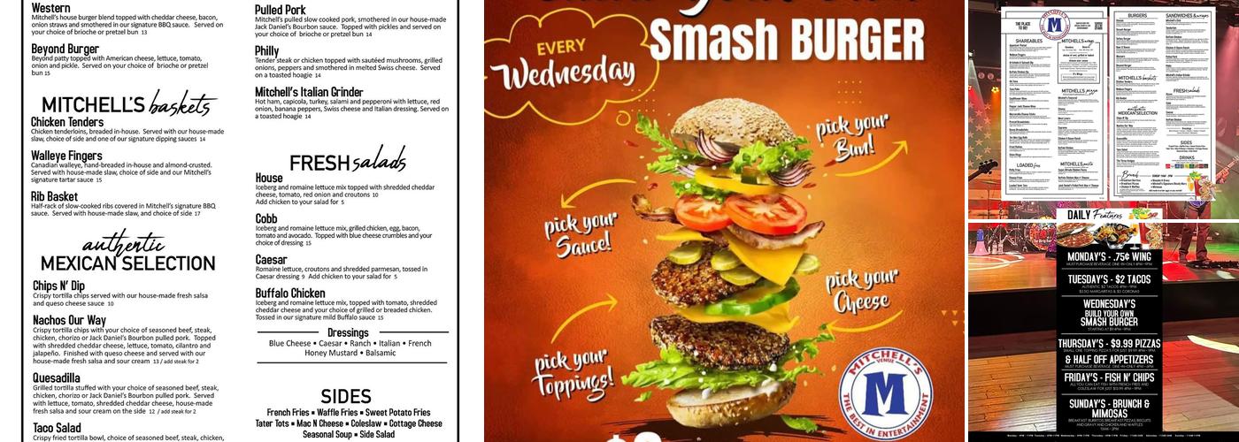 Mitchell's Sports Bar & Grill Menu