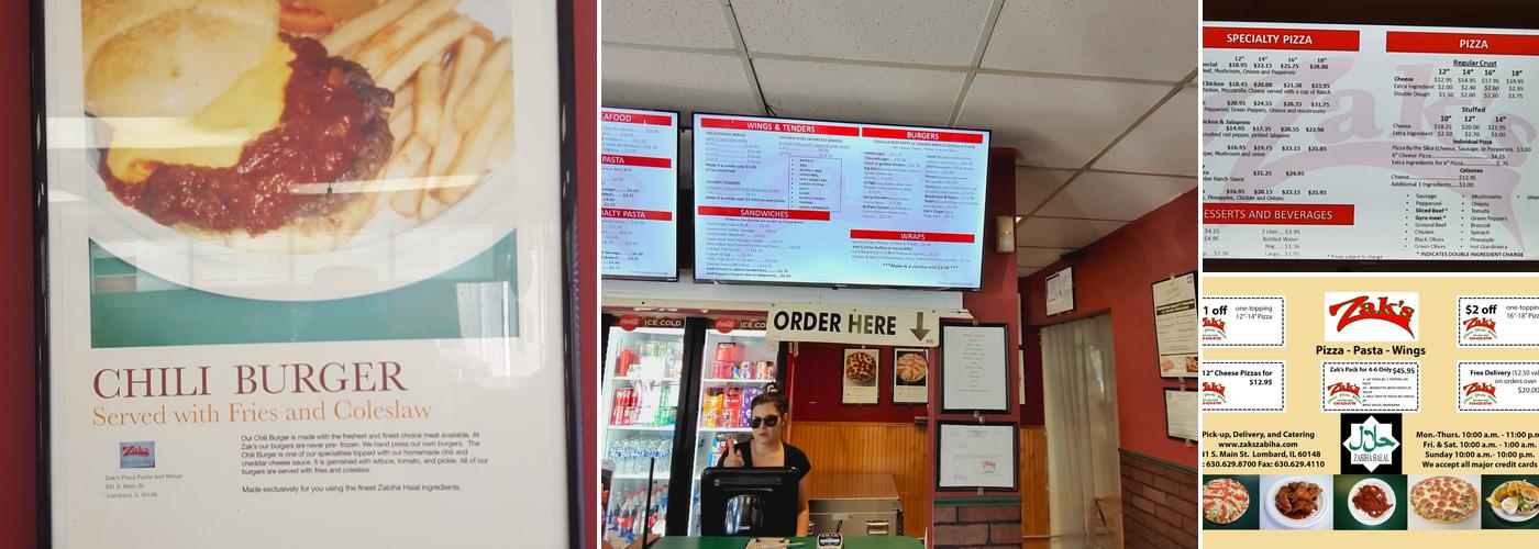 Zak's Pizza Pasta & Wings Menu