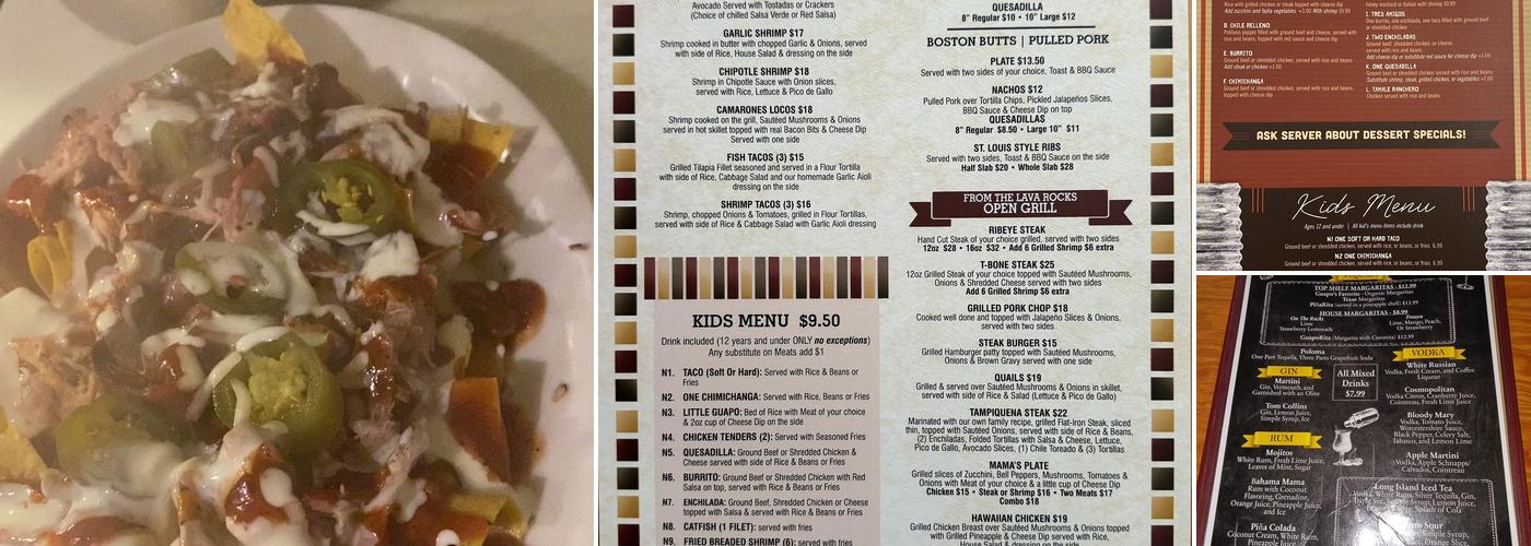 Guapos Barnyard Grill And BBQ Menu