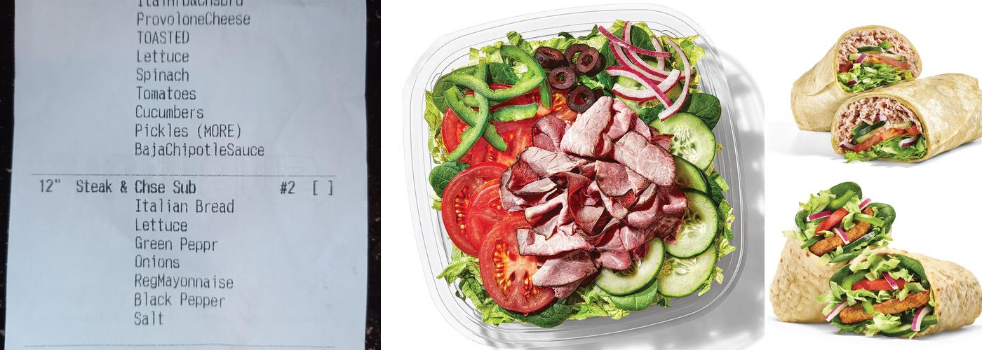 Subway Menu