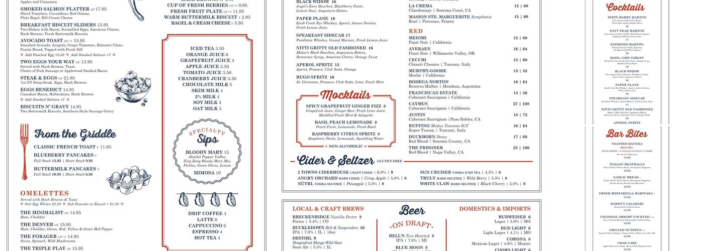 Holy Mackerel! Menu