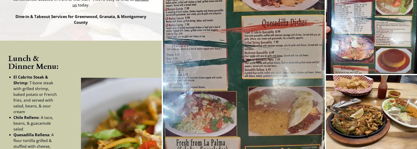 El Cabrito Menu