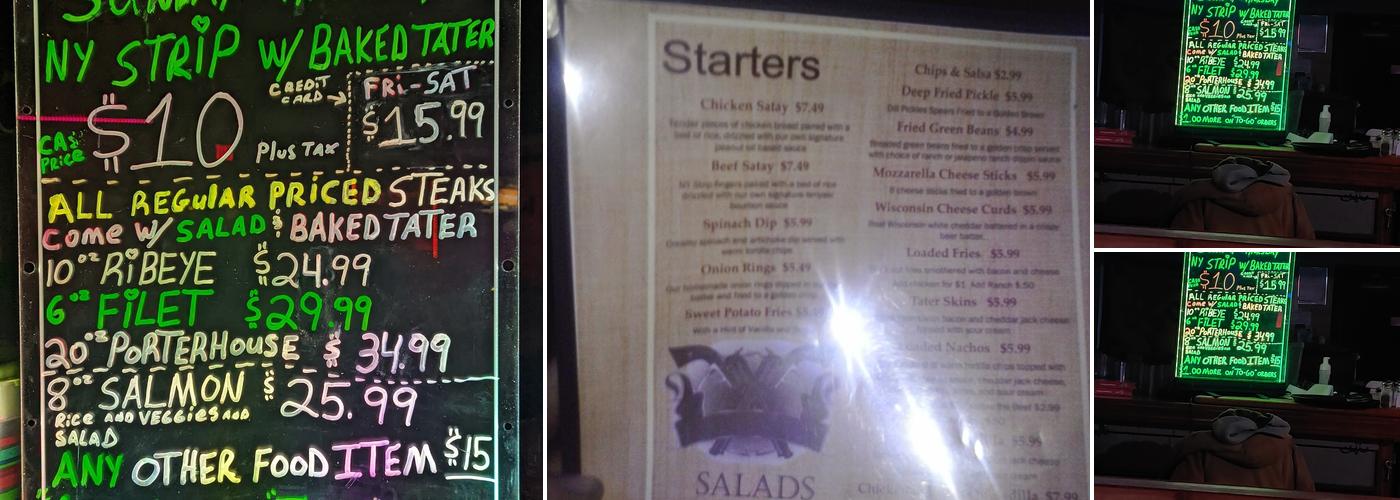 Captain Ron's Corral Menu