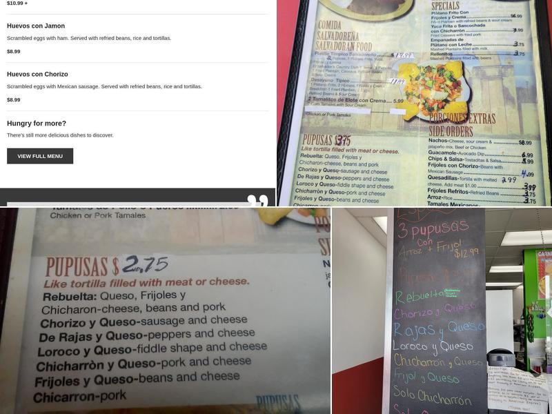Taco Real & Pupuseria Menu