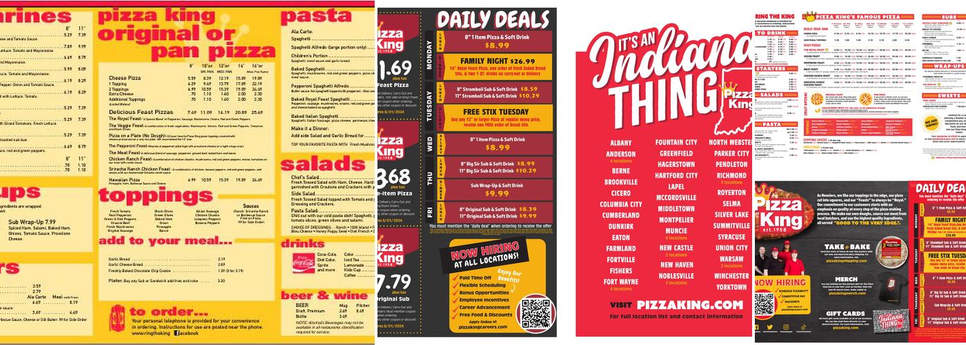 Pizza King Menu