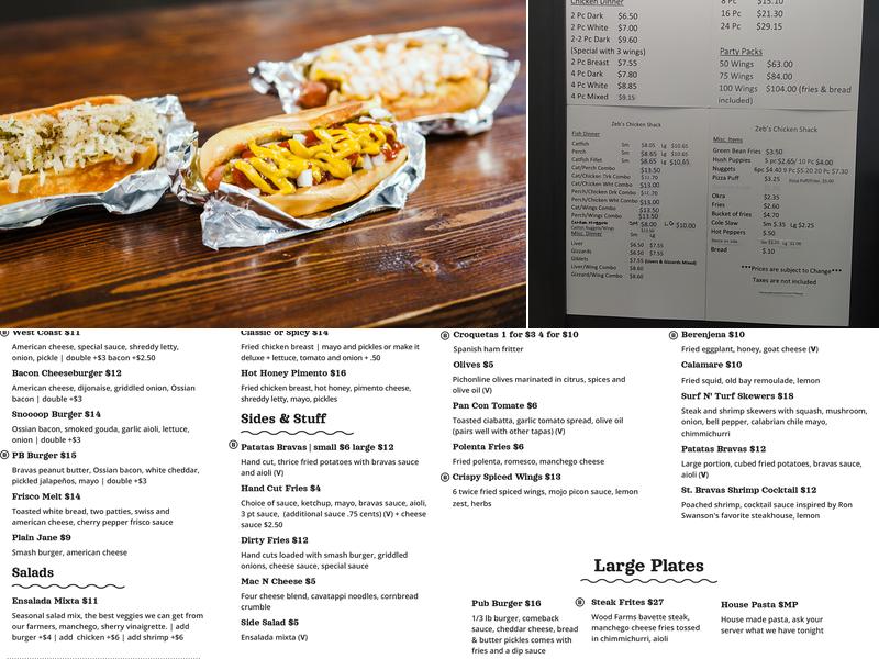 Bravas Menu