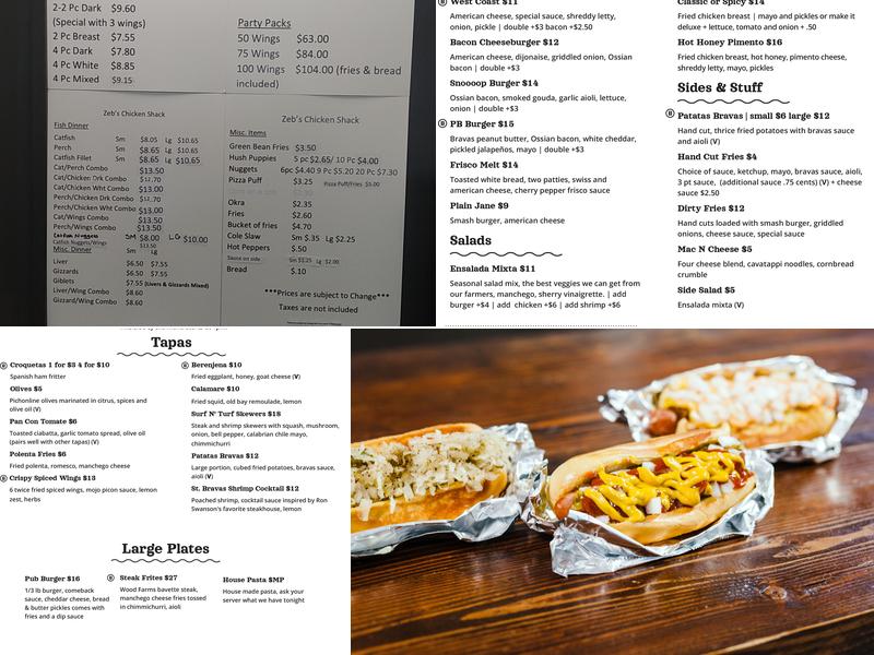 Bravas Menu