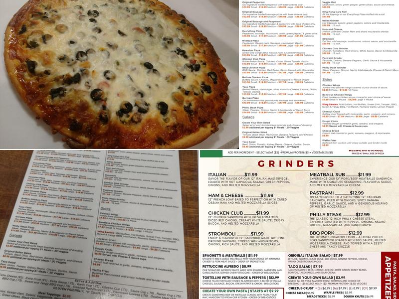 a'Roma Pizza Menu