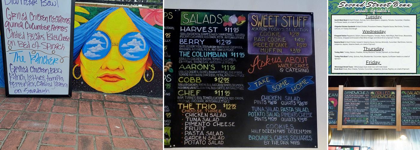 Second Street Bean Menu