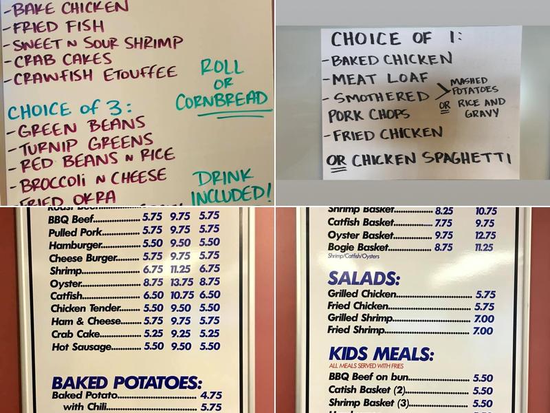Bogie's Menu