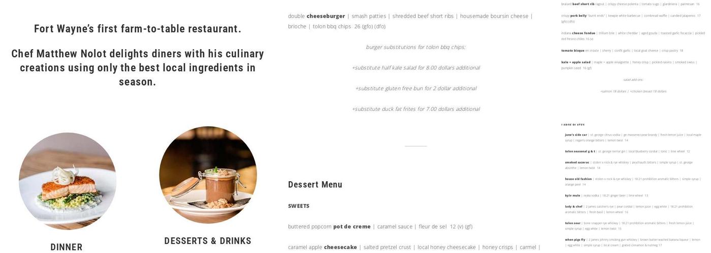 Tolon Menu