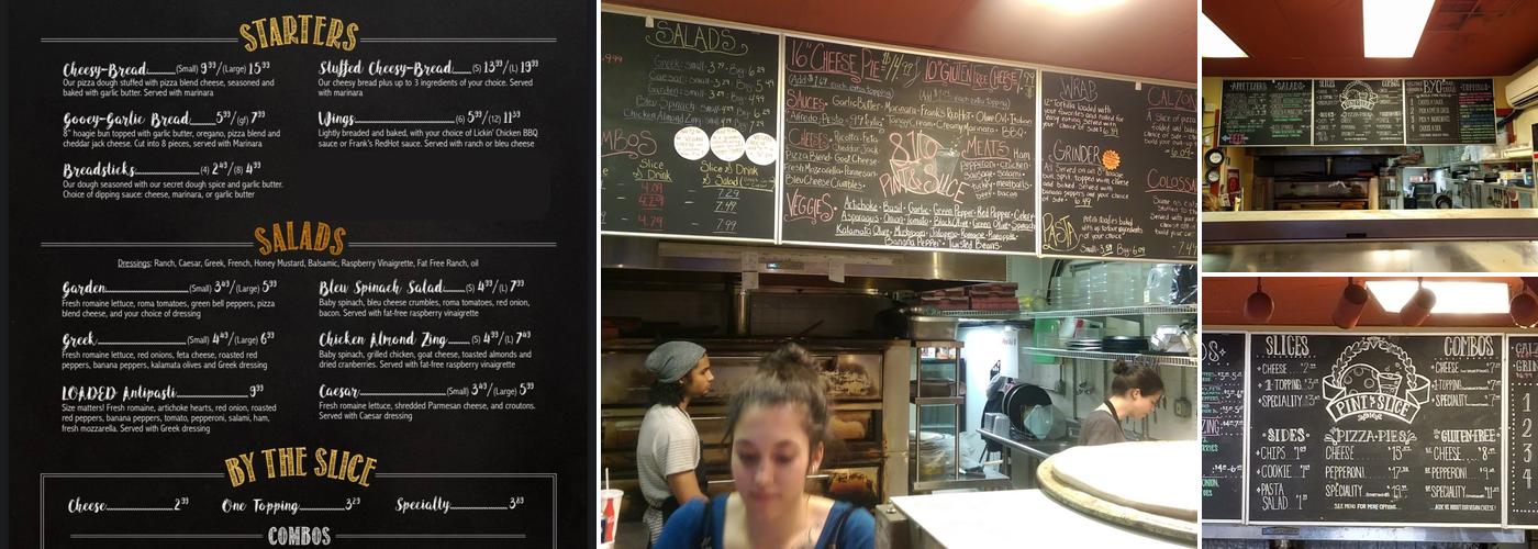 816 Pint & Slice Menu