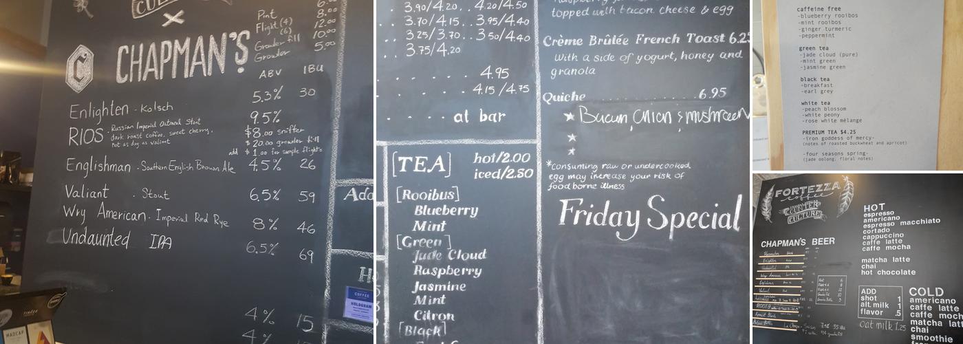 Fortezza Coffee Menu