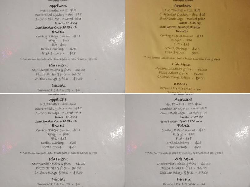 5 O'Clock on Deer Creek Menu