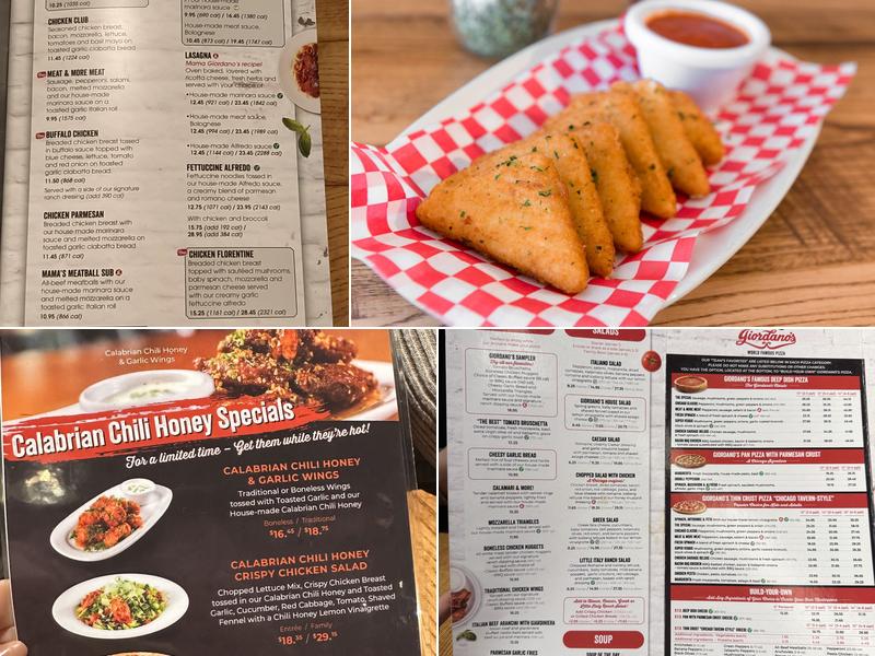 Giordano's Menu