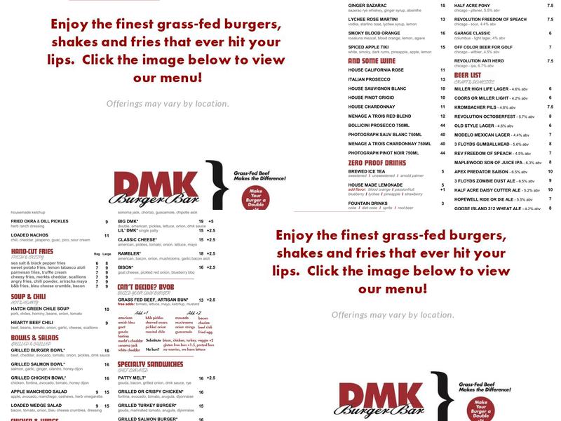 DMK Burger Bar Menu