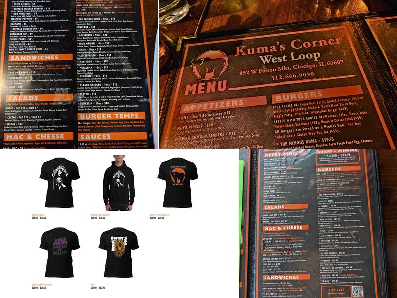 Kuma's Corner West Loop Menu