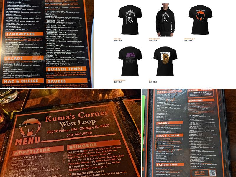 Kuma's Corner West Loop Menu