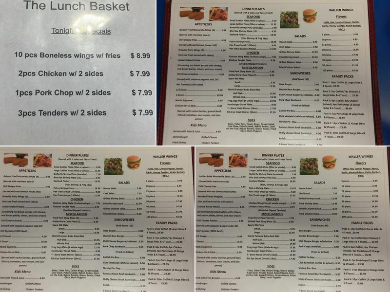The Lunch Basket Menu