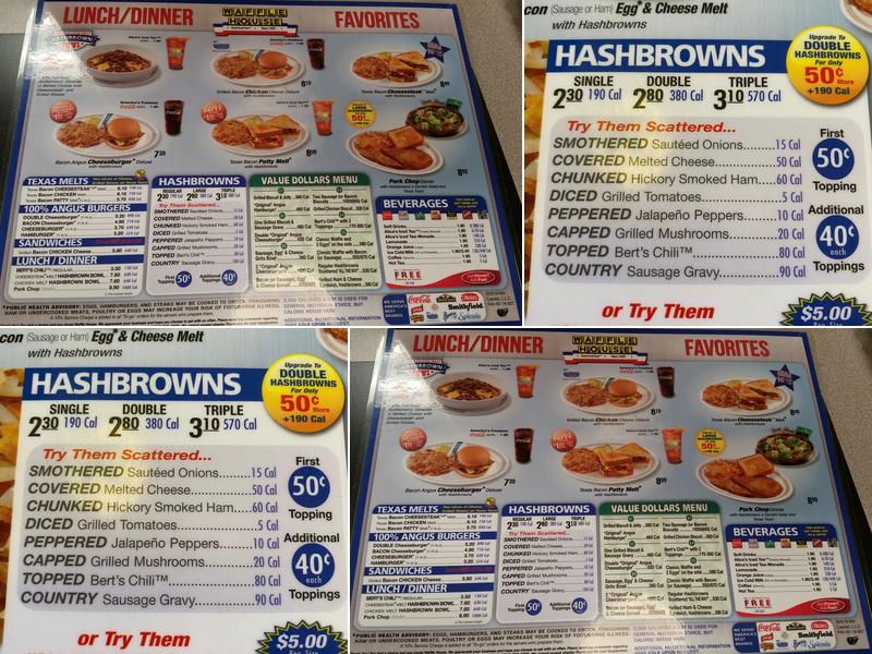 Waffle House Menu