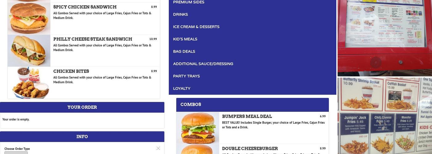 Bumpers Menu