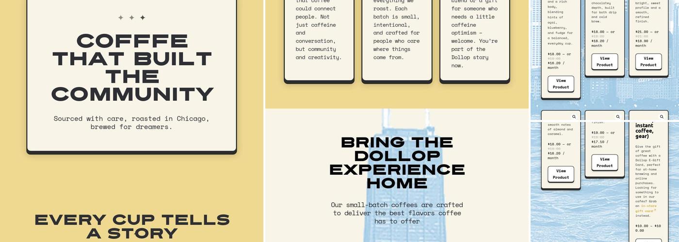 Dollop Coffee Co. Menu