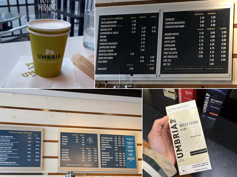 Caffe Umbria Menu