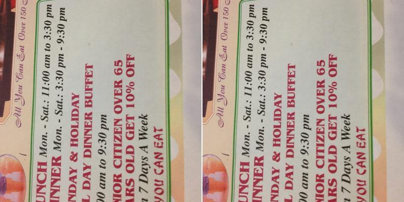 King Dragon Buffet Menu