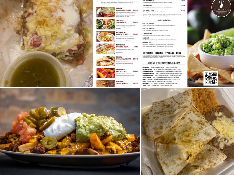 TBK Greektown (Taco Burrito King) Menu