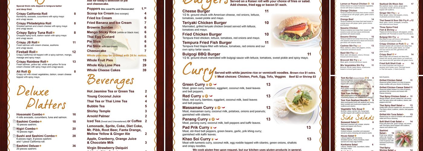Chop Stick Cafe Menu
