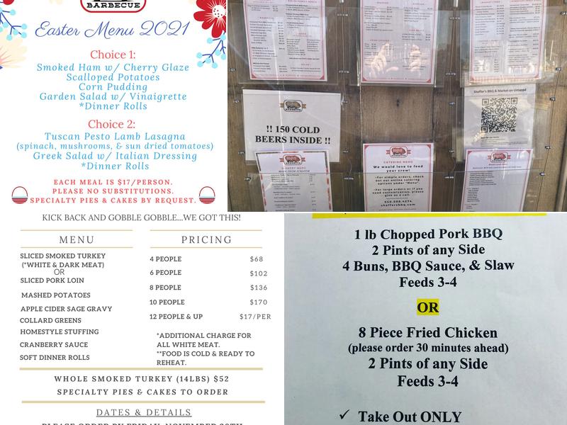 Shaffer's BBQ & Market Menu
